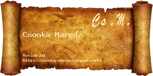 Csonka Margó névjegykártya
